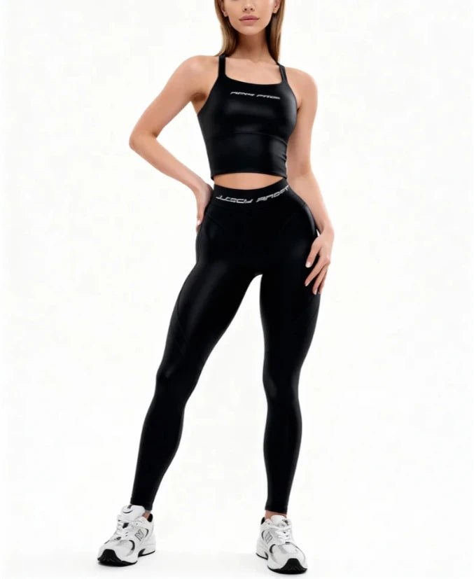 Conjunto Deportivo Mujer 6 Colores | Top Ajustado y Leggings Largos Levanta Glúteos