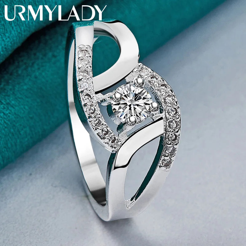 Anillo Corazón Ángel Zirconia Plata 925 Mujer