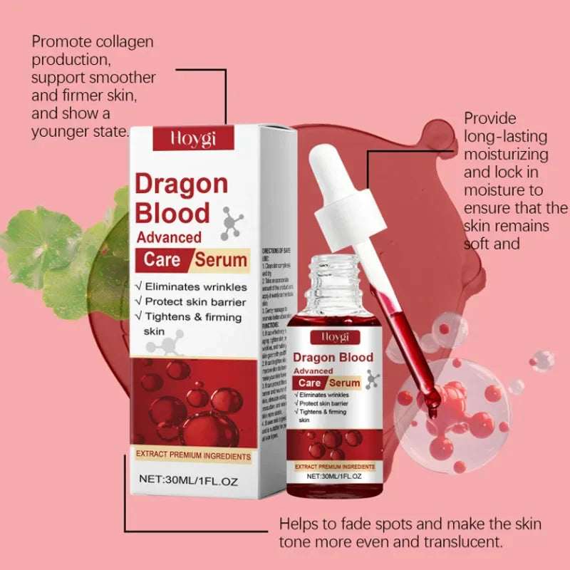 Dragon Blood Advanced Serum Effective Resist Aging Tighten Skin Reduce Wrinkles Brighten Skin Tone Improve Dullness Face Essence