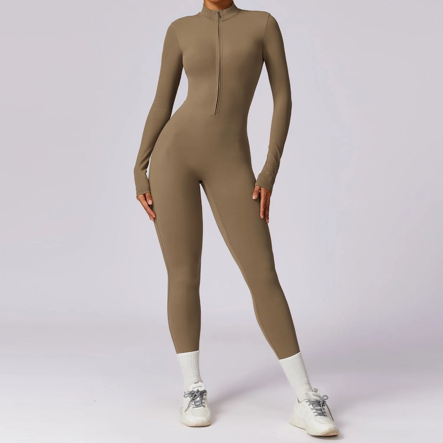Jumpsuit Deportivo Yoga Manga Larga con Cierre - Mujer