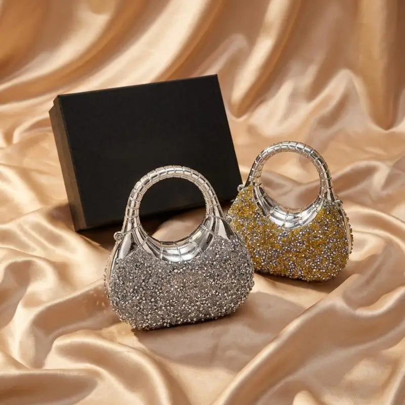 Minibolso Brillante de Fiesta con Pedrería, Varios Modelos