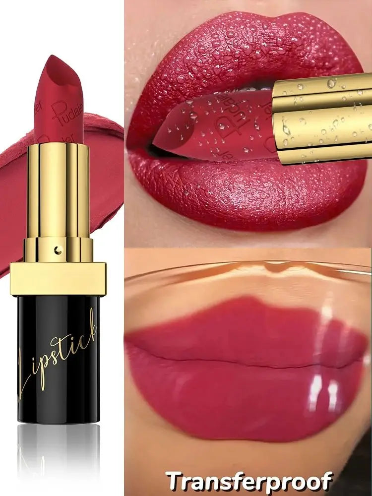 Labial Mate Velvet Pudaier Larga Duración Waterproof – Acabado Suave Rosa