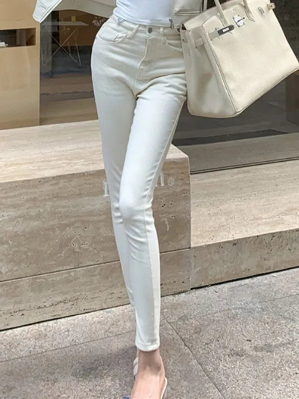 Sexy High Waist Slim Fit Jeans Women's Butt Enhancing Cotton Stretch Denim High Waist Nine Point Pants Spring Autumn Winter