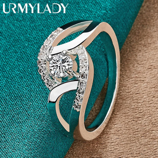 Anillo Corazón Ángel Zirconia Plata 925 Mujer