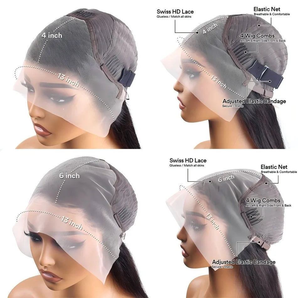 Peluca Frontal de Encaje 13x6 HD Rubia Miel Ondulada – 100% Cabello Humano Brasileño Predesplumada