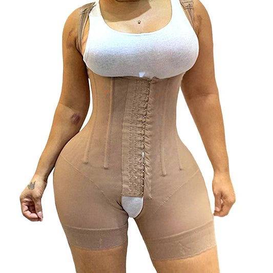 Faja Colombiana Reductora Bodysuit Cierre de Ganchos Control Abdomen