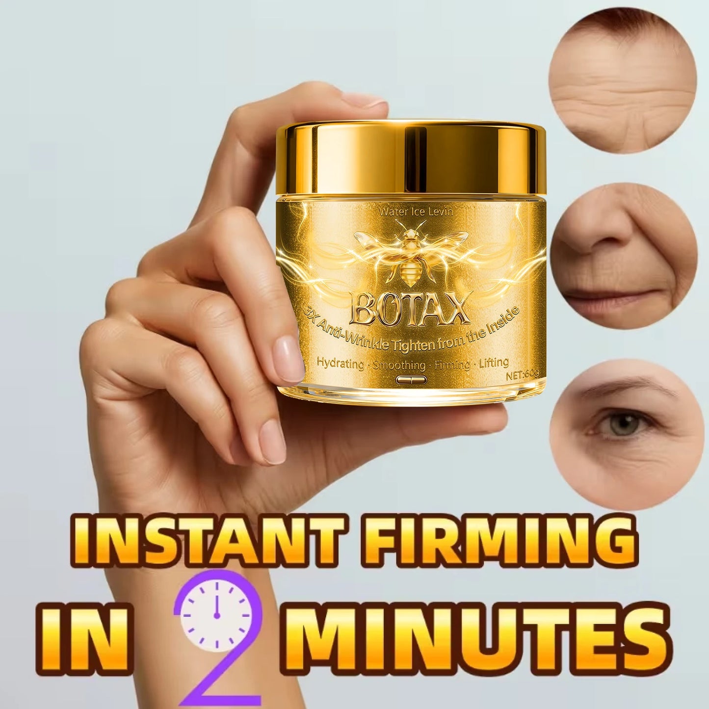Bee Venom Anti-Aging Face Cream with Hyaluronic Acid & Retinol, Deeply Moisturizes & Firms Skin, All Skin Types.