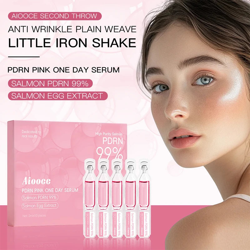 Korean Super Hydrating Salmon PDRN Essence Refreshing, Easily Absorbed Facial Plumping Portable Serum Multi-effect Firming Serum