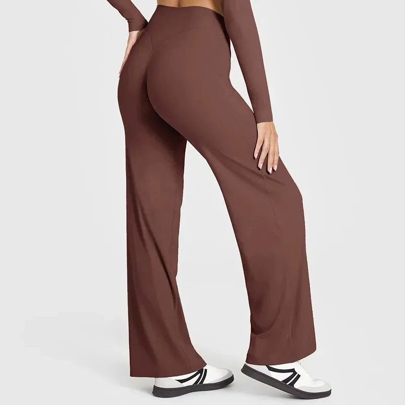 Pantalón Yoga Recto STOUREG - Mujer Tiro Medio Suave