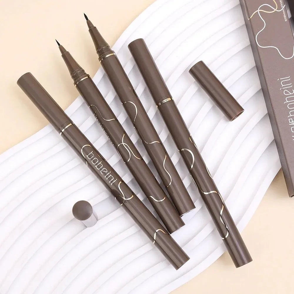 Delineador Líquido Waterproof Secado Rápido Ultra-Fino Mate Negro Café - Larga Duración Maquillaje Ojos Mujer