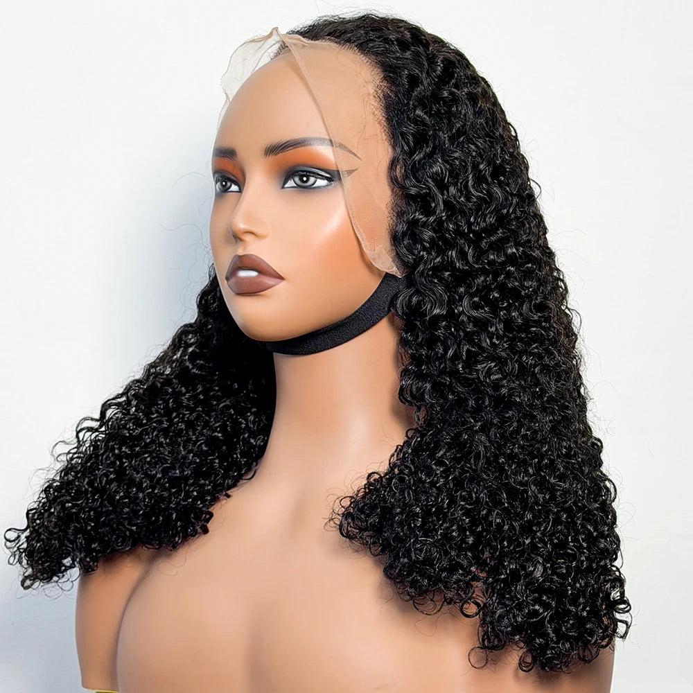 Peluca Frontal de Encaje 13x4 Jerry Curl Ombré – 300% Densidad Cabello Humano 22 Pulgadas