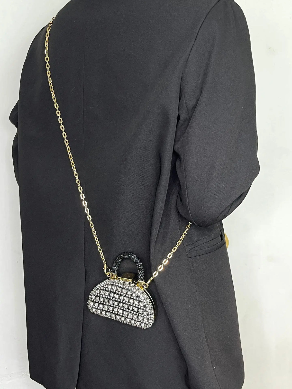 Minibolso de Fiesta Brillante con Cadena para Mujer