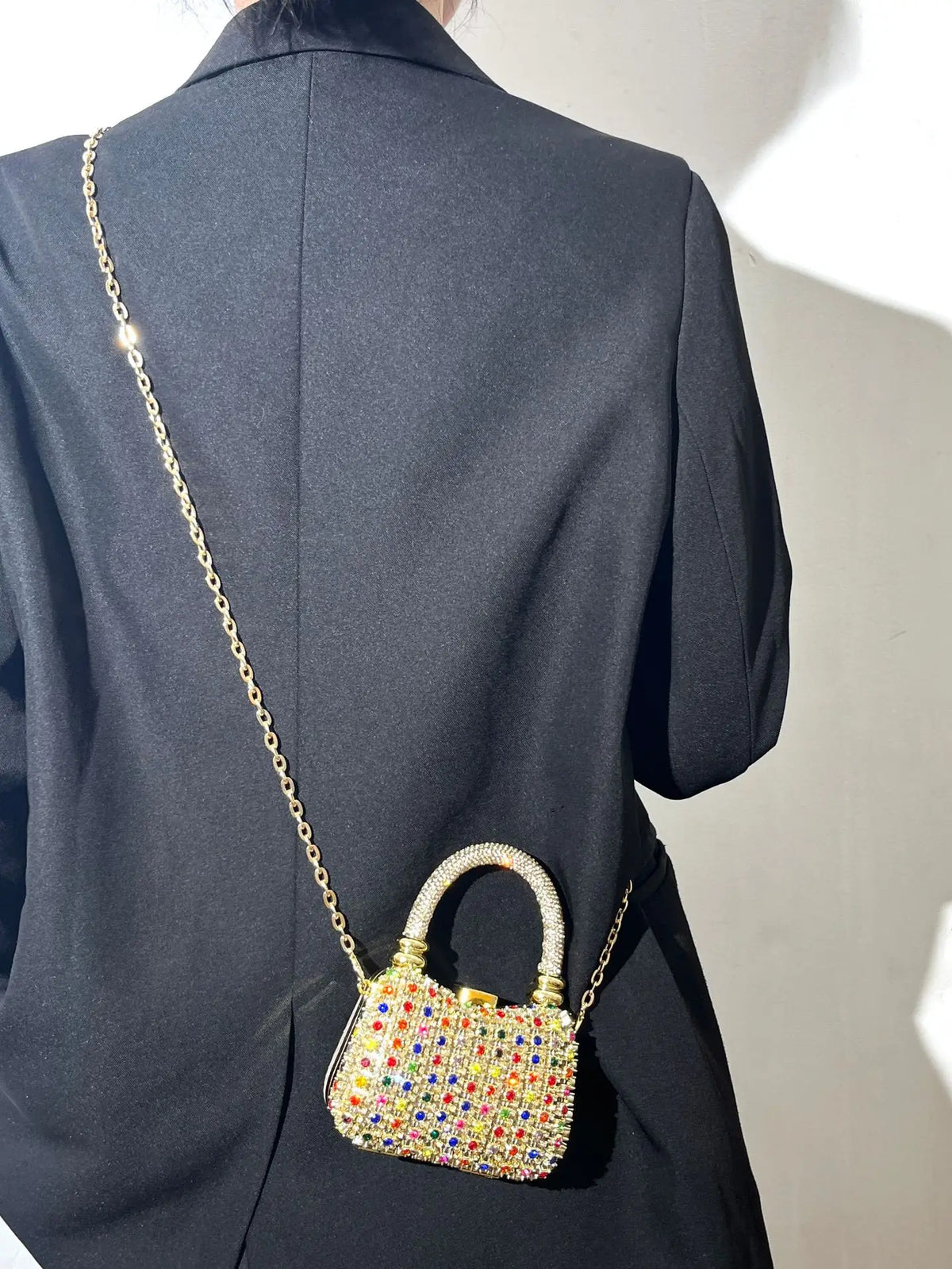 Bolso Rígido de Fiesta con Pedrería para Mujer, Varios Colores