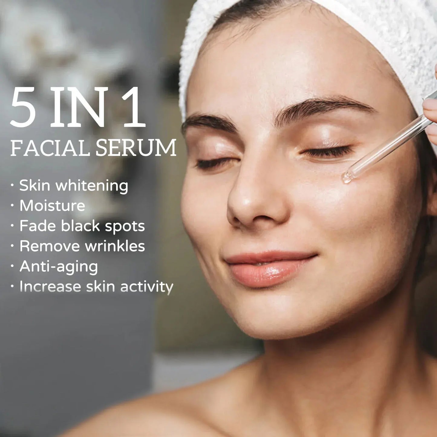 Sérum Facial 5 en 1 Jaysuing – Ácido Hialurónico, Vitamina C, Colágeno y Niacinamida 30ml