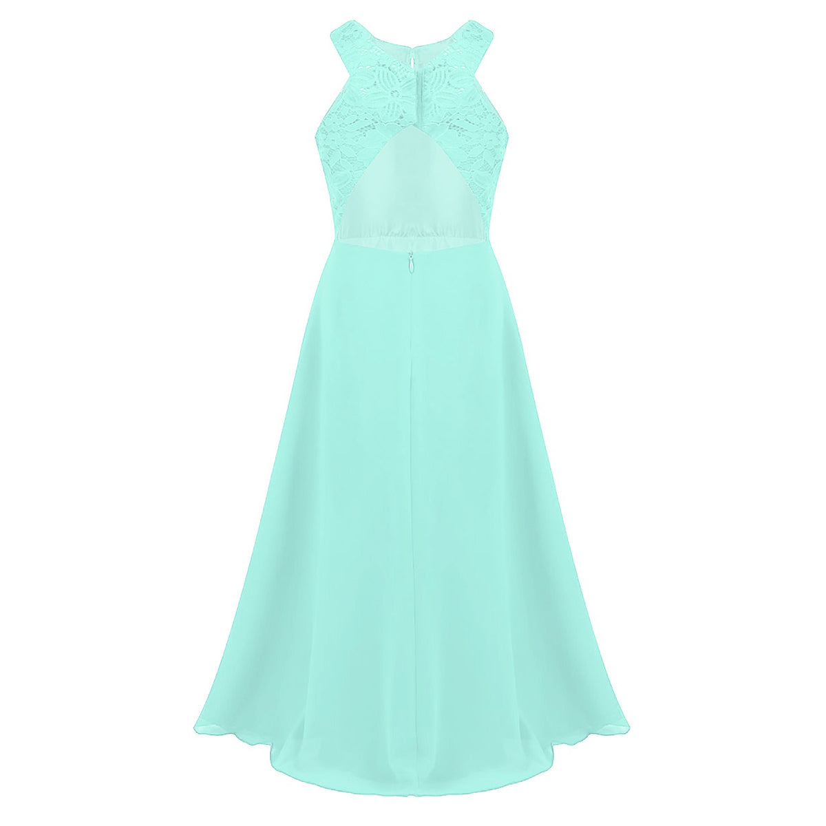 Vestido Largo de Fiesta para Niña con Encaje – Varios Colores