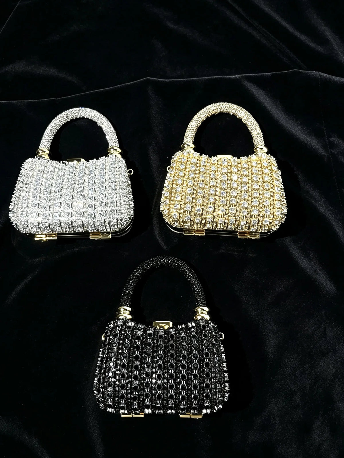 Bolso Rígido de Fiesta con Pedrería para Mujer, Varios Colores