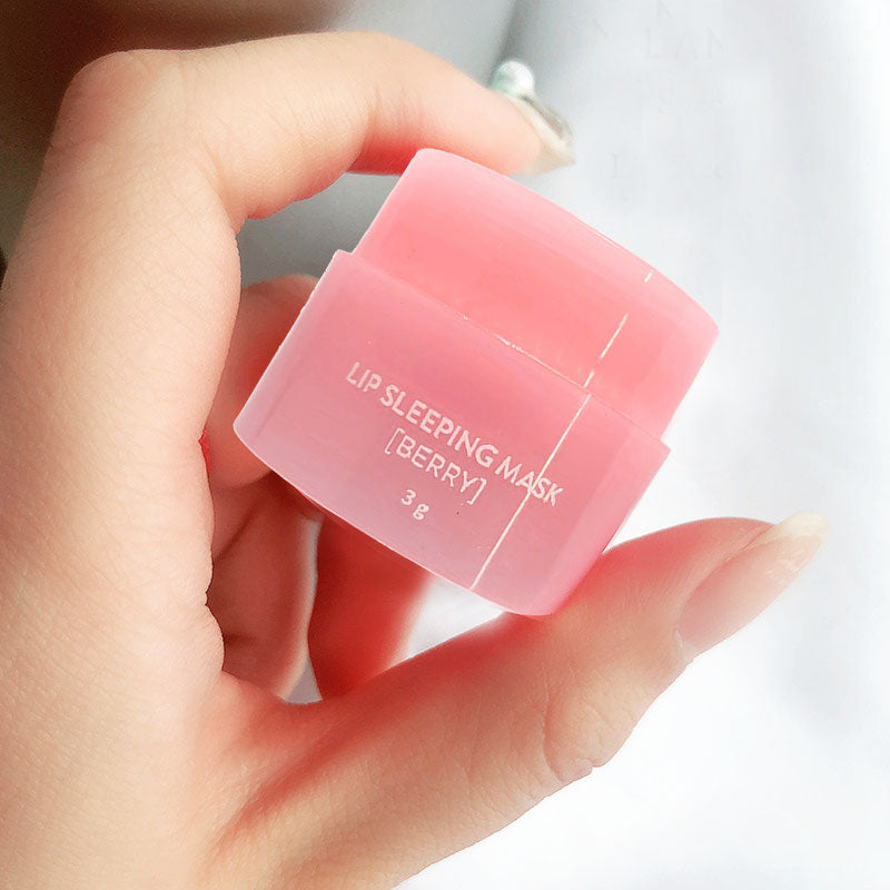 3g Korea Lip Mask Lip Sleep Mask Night Sleeping Lips Care Maintenance Moisturizing Lip Gloss Bleach Cream Lip Balm Strawberry
