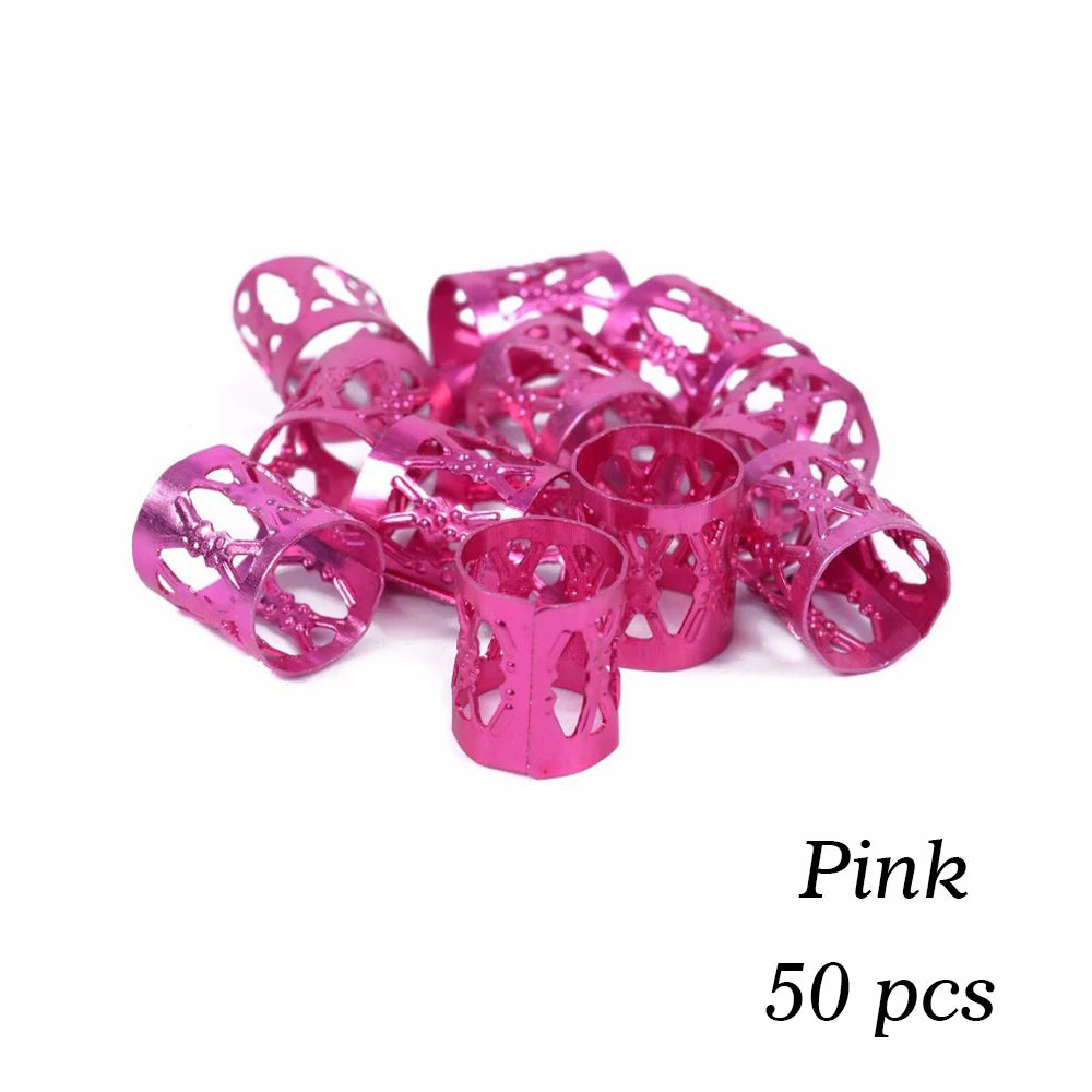Anillos de Aluminio para Dreadlocks y Trenzas – Accesorios Decorativos para Cabello