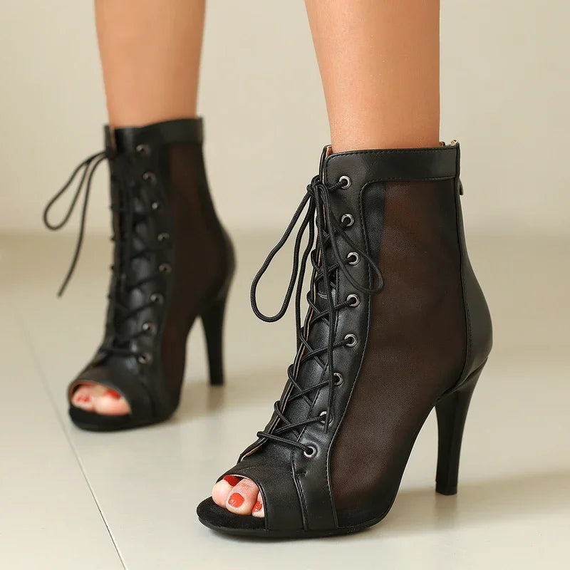 Tacones Jazz Dance Mujer – Stiletto Negro Sandalia Salón Talla Grande 46