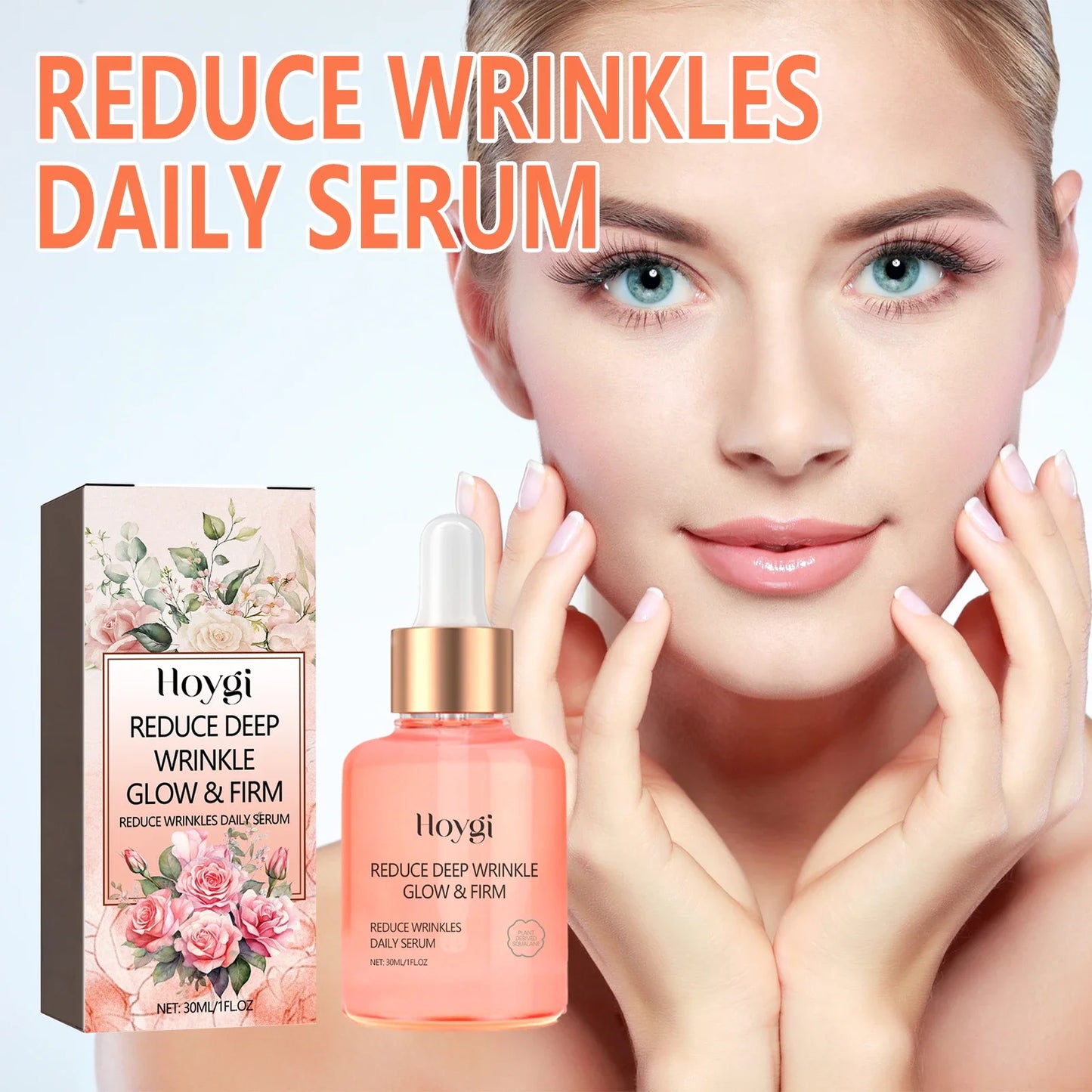 Rose oil and VC essence: fade fine lines, care rough and dry skin, brighten and tighten skin care essential oil
