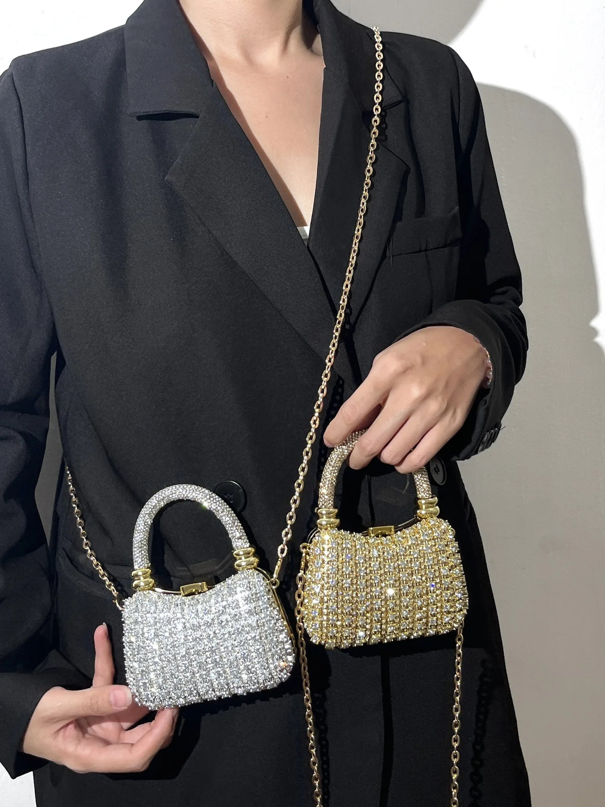 Bolso Rígido de Fiesta con Pedrería para Mujer, Varios Colores