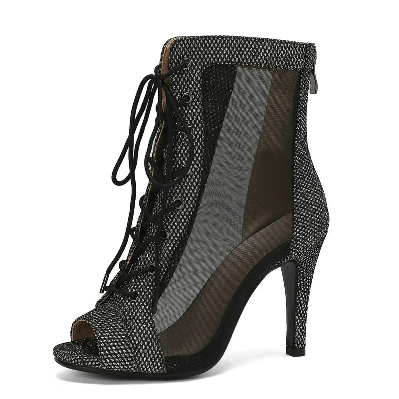Tacones Jazz Dance Mujer – Stiletto Negro Sandalia Salón Talla Grande 46