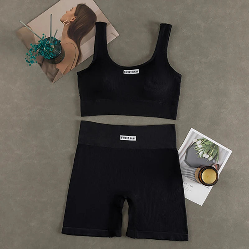 Set Deportivo Mujer – Bra Escote V + Leggings Cintura Alta Yoga 2024
