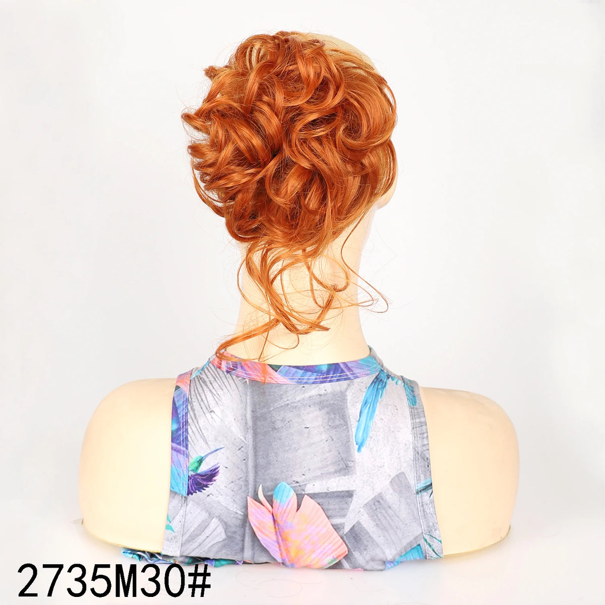 Moño Rizado Despeinado Sintético con Banda Elástica – Chignon Updo Rápido | Accesorio de Cabello para Mujer