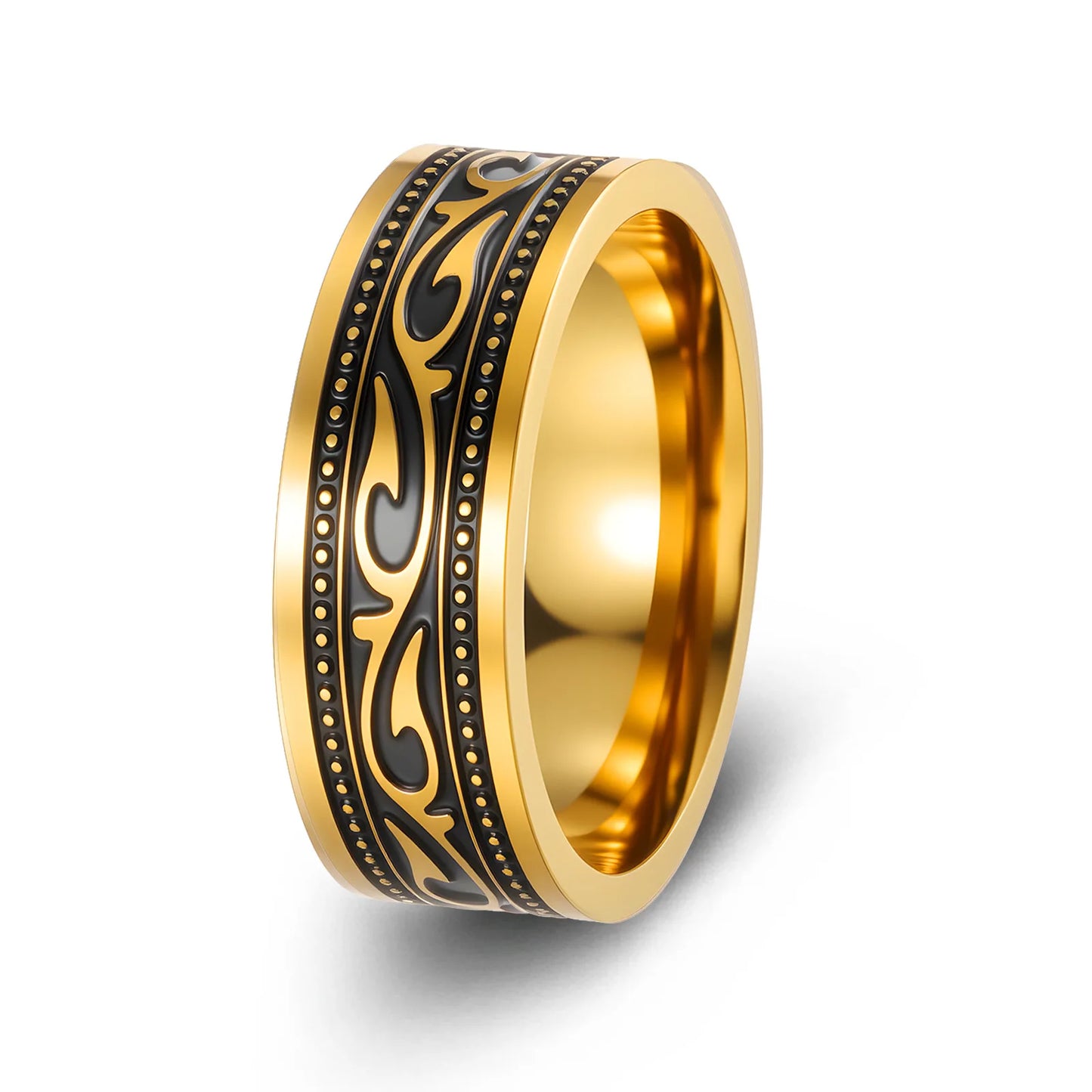 Anillo Vikingo Nórdico con Runas - Acero Inoxidable 304L Amuleto Vintage