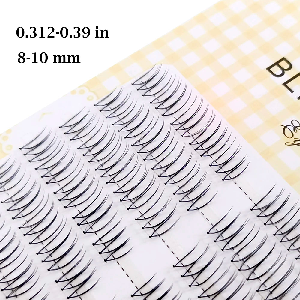 100 Clusters U-Shaped K-Pop Lashes C Curl Natural Volume False Eyelashes Small Flame Under Eyelashes DIY Idol Eyelash Extension