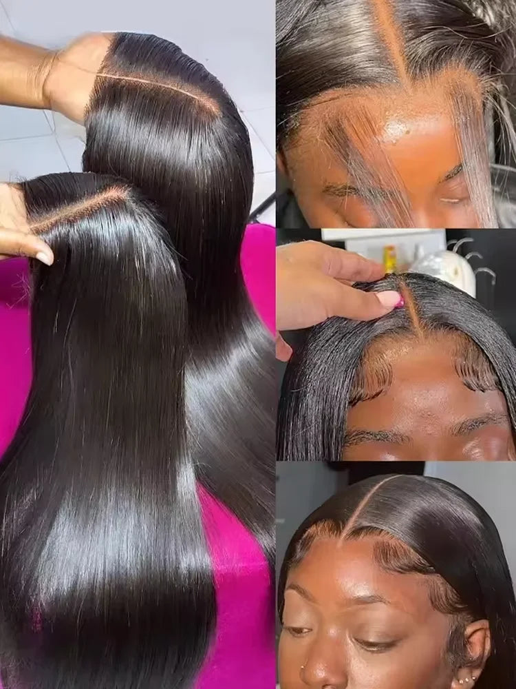 Peluca Frontal de Encaje HD 13x6 Liso 42 Pulgadas – 250% Densidad Cabello Humano Brasileño | Lista para Usar