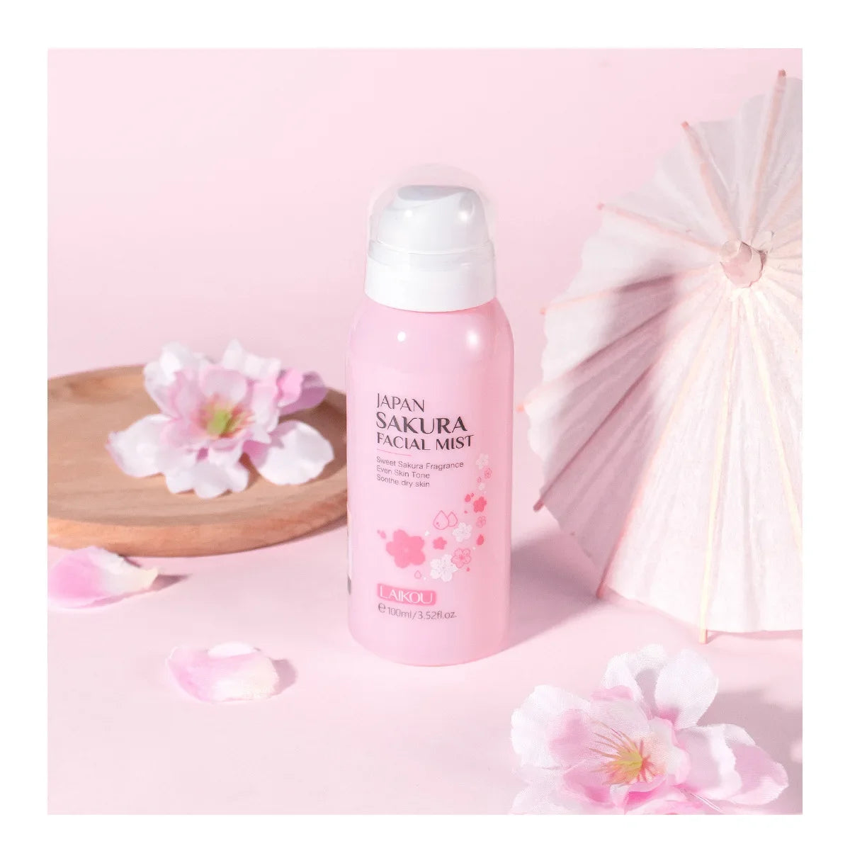 LAIKOU Sakura Facial Mist  Toner Hydrating Moisturize Gentle Repair Brightening Skin Improve Glow Serum Toner Spray 100ml