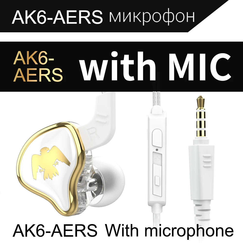 Audífonos con Cable QKZ AK6 | Sonido de Alta Fidelidad In-Ear