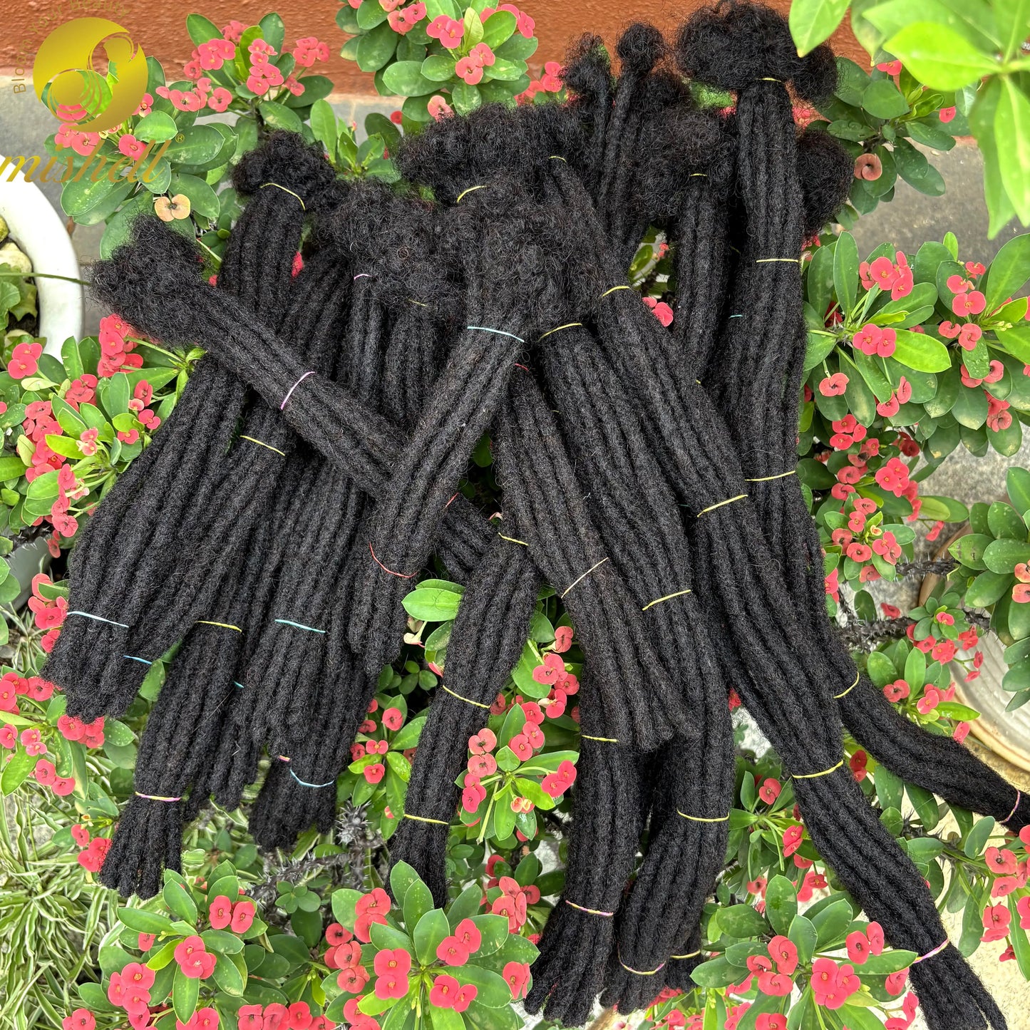 Extensiones de Dreadlocks Naturales 8-14 Pulgadas – 100% Cabello Humano Hecho a Mano para Hombre y Mujer