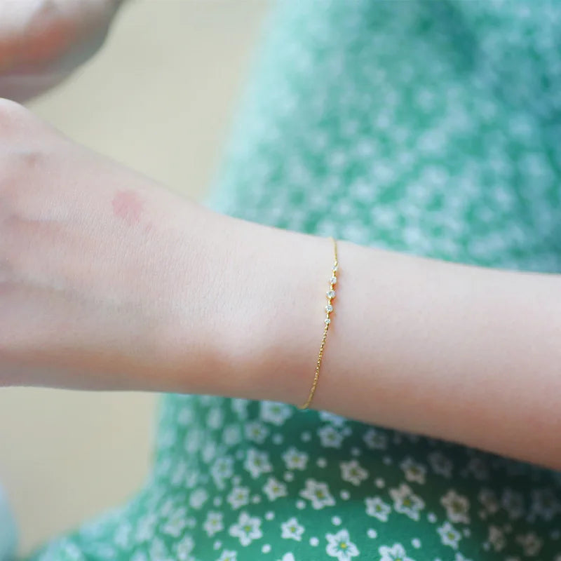 Pulsera Elegante Zircón Brillante Plata 925 para Mujer