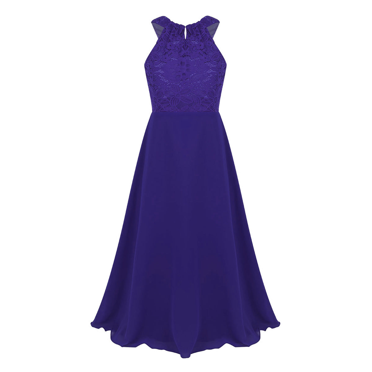 Vestido Largo de Fiesta para Niña con Encaje – Varios Colores