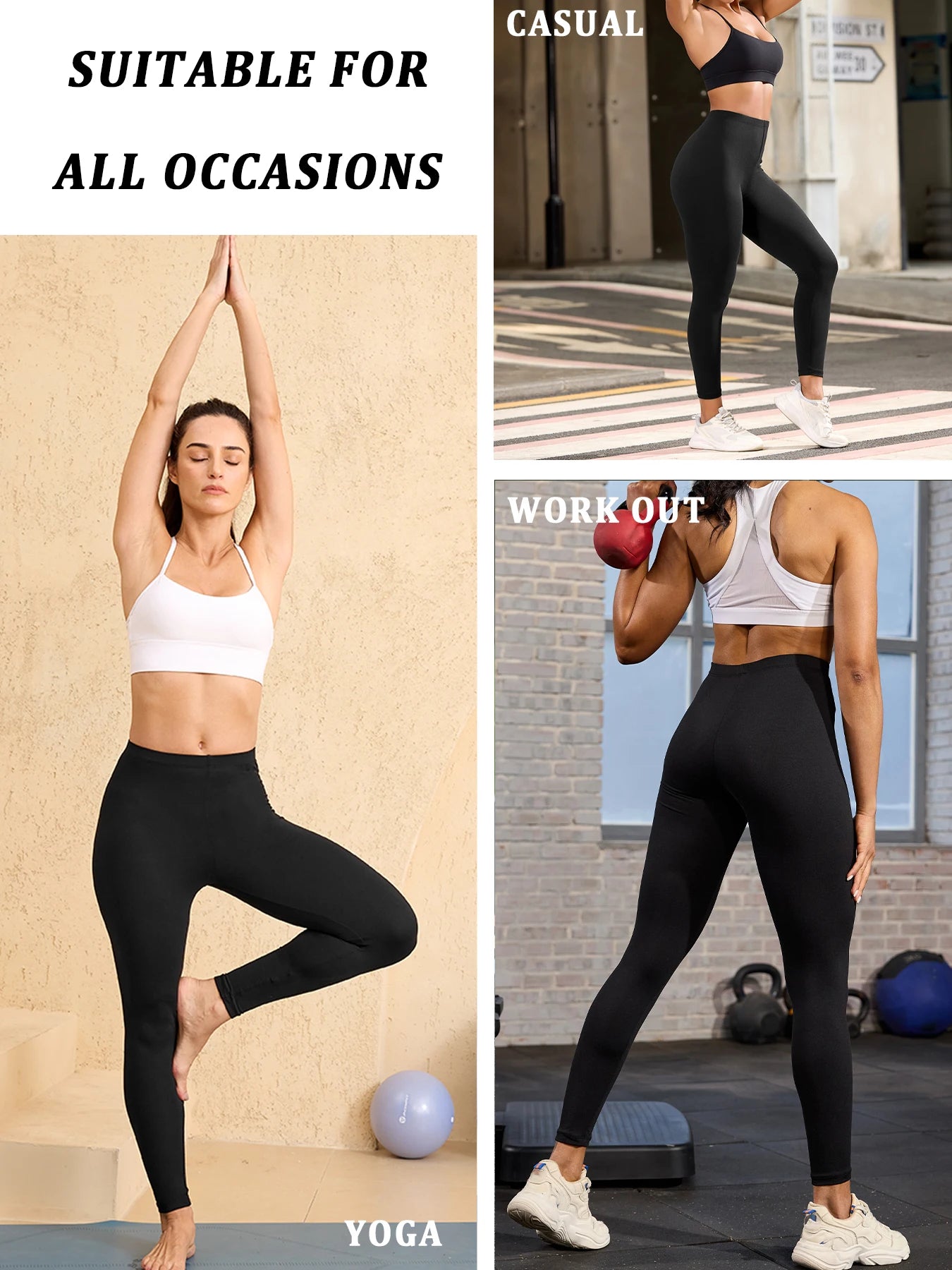 Pack de 2 Leggings Tiro Bajo Super Suaves para Mujer - Alta Elasticidad Mallas para Yoga Running Ejercicio Uso Casual