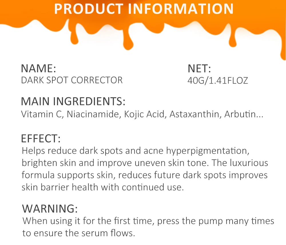 Vitamins Remove Dark Spots Lighten Sun Spots Freckles Melasma Pigmentation Whitening Cream Anti-Aging Brightening Skin Care 40g
