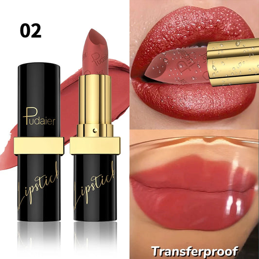 Labial Mate Velvet Pudaier Larga Duración Waterproof – Acabado Suave Rosa