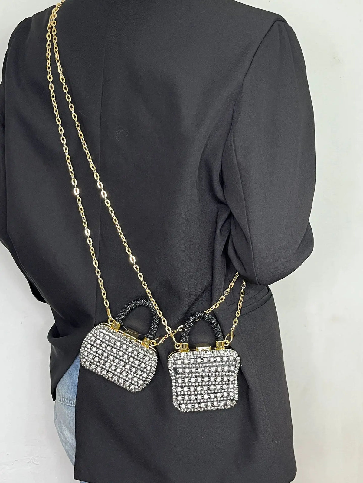 Minibolso de Fiesta Brillante con Cadena para Mujer