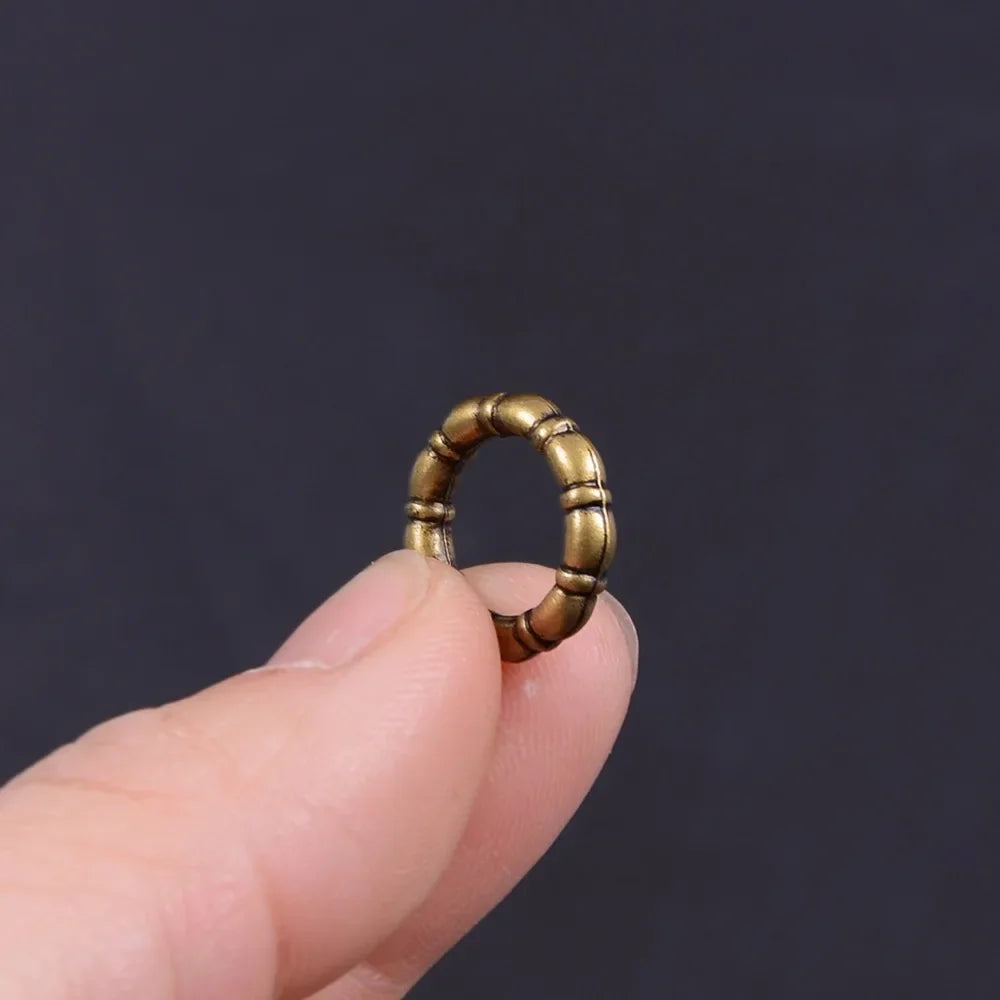 20 Piezas Cuentas de Latón Antiguo para Trenzas y Dreadlocks – Anillos Tubos Cabello Orificio 9mm