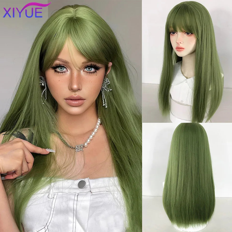 Peluca Sintética Corta con Dobles Coletas Rizadas y Flequillo – Estilo Lolita Cosplay