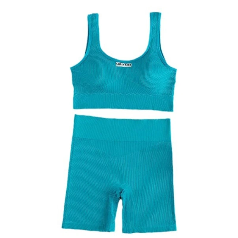 Set Deportivo Mujer – Bra Escote V + Leggings Cintura Alta Yoga 2024
