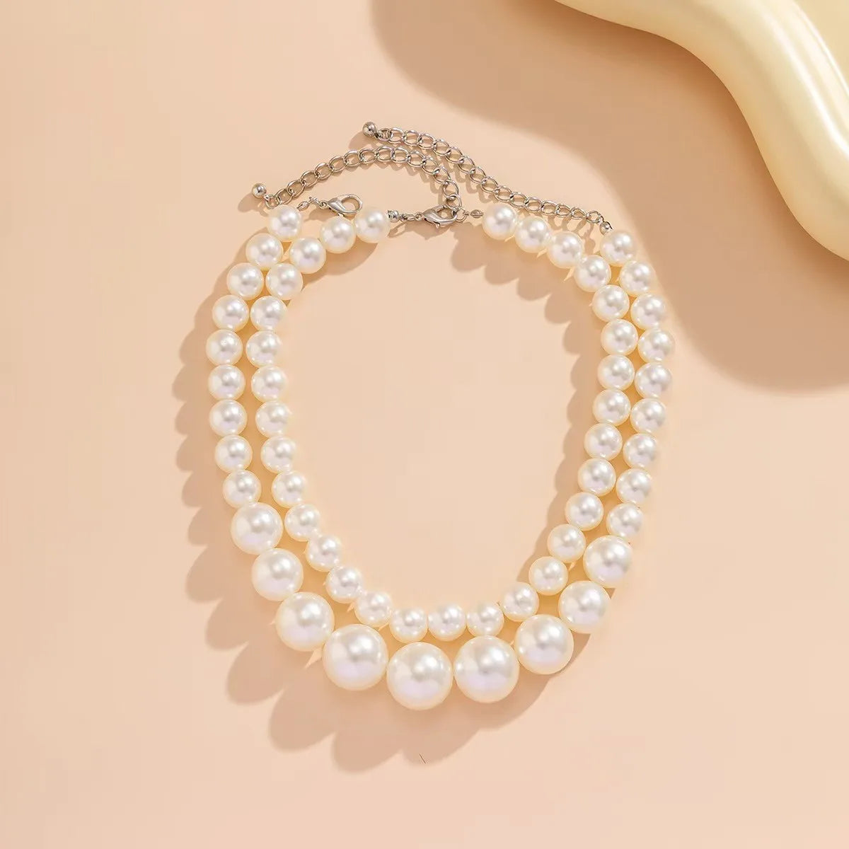 Set de 2 Collares Gargantilla con Perlas de Imitación | Joyería Elegante Mujer