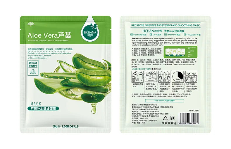 30pcs Fresh Fruits Facial Masks Whitenting skincare Moisturizing Anti Wrinkle Hydrating Korean Face Mask Facial Skin Care