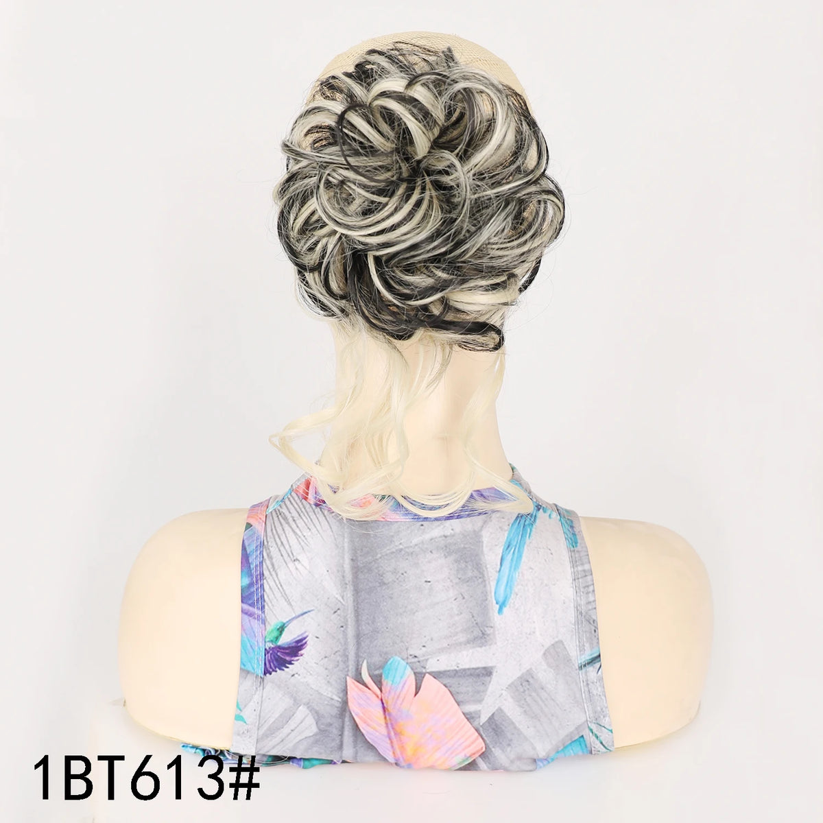 Moño Rizado Despeinado Sintético con Banda Elástica – Chignon Updo Rápido | Accesorio de Cabello para Mujer
