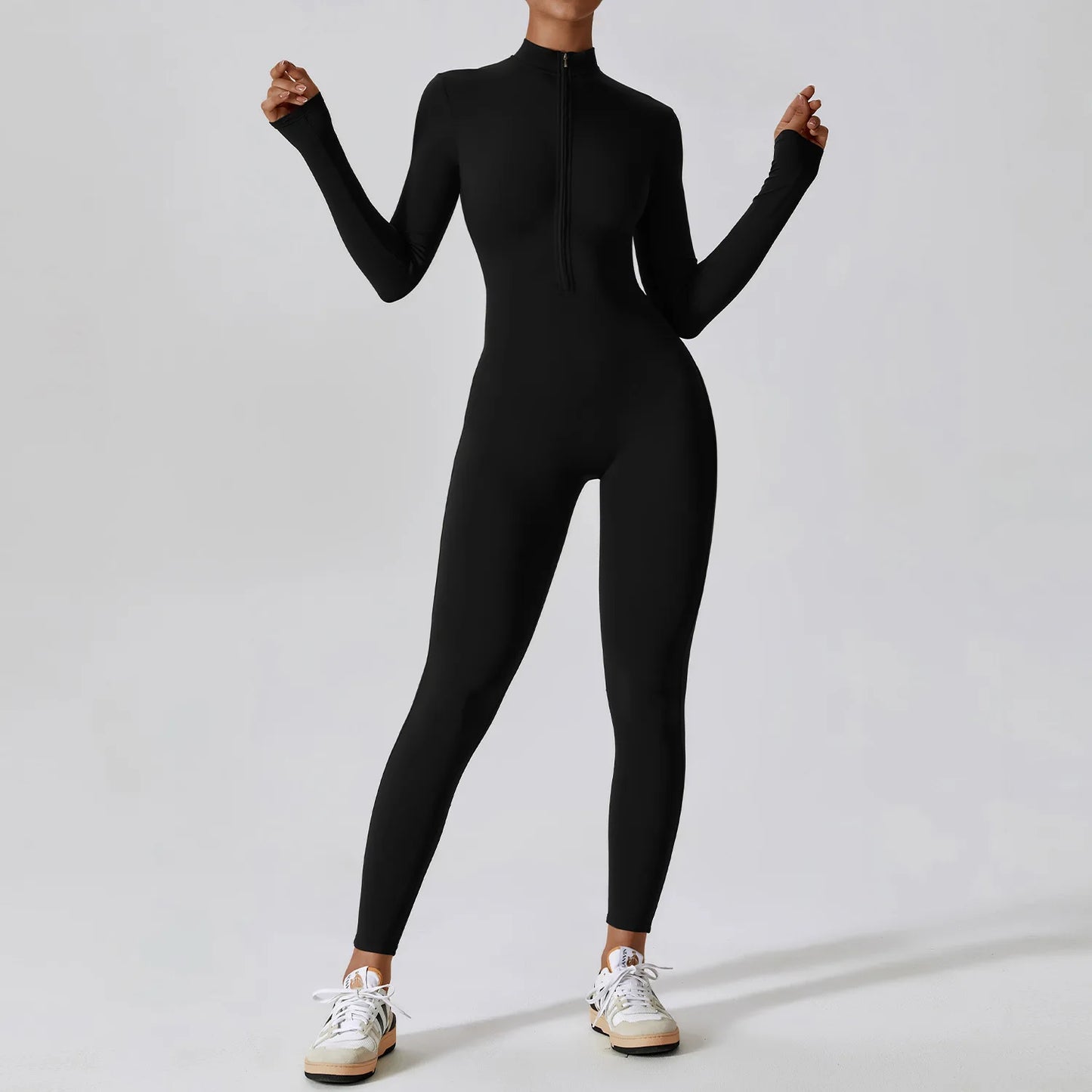 Jumpsuit Deportivo Yoga Manga Larga con Cierre - Mujer