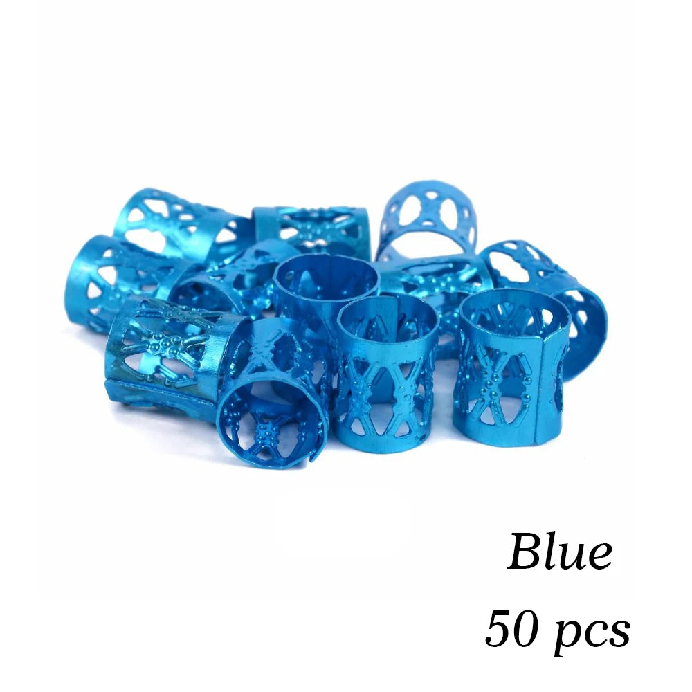 Anillos de Aluminio para Dreadlocks y Trenzas – Accesorios Decorativos para Cabello