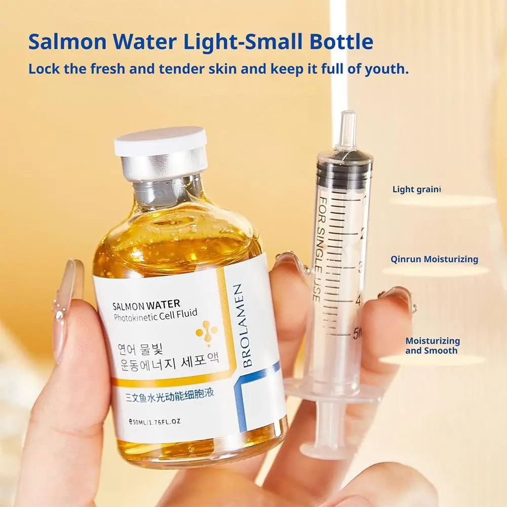 50ml Esencia Coreana de Salmón Aqua Dynamic Cell Loción Profunda Hidratante Cuidado Facial Fortalece Barrera Reafirmante Contorno