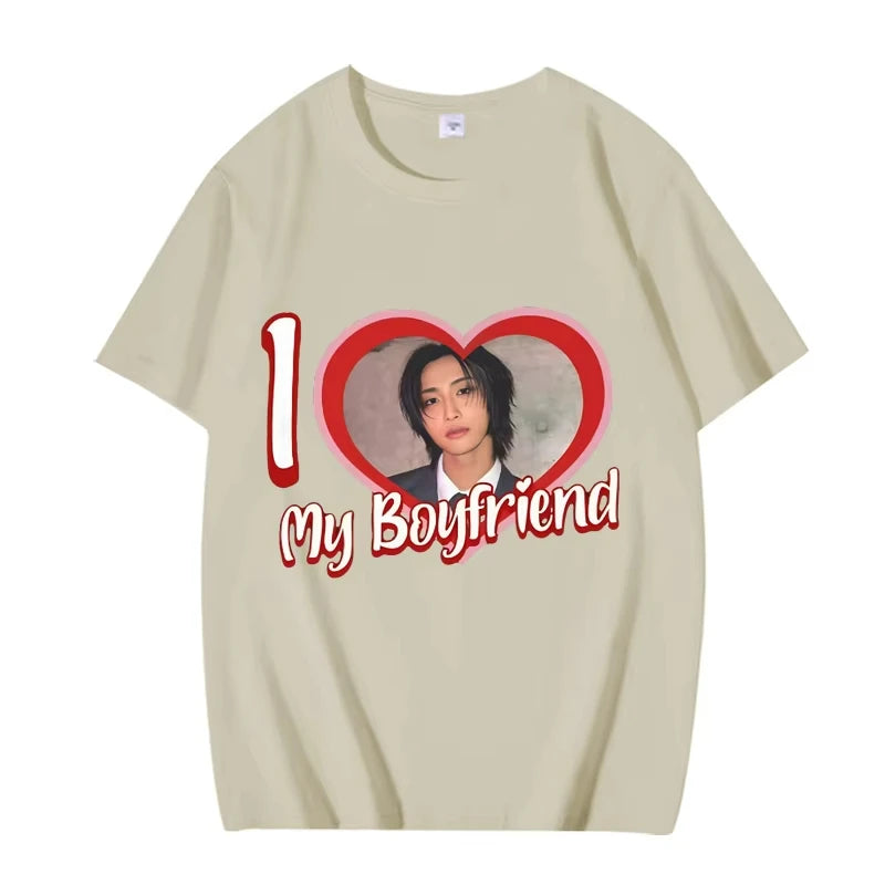 Camiseta Ateez Seonghwa K-Pop Hombre Mujer Oversized 100% Algodón Manga Corta Verano Moda Estampado Unisex Tallas Grandes
